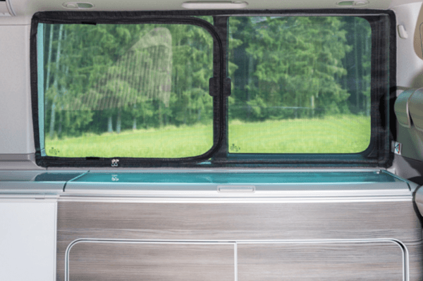 FLYOUT Moustiquaire Fenêtre Porte Coulissante Gauche VW T6.1/T6/T5 (Beach à partir de 2011)