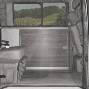 100150114 - FLYOUT Moustiquaire ouverture de la porte coulissante T6.1 / T6 Volkswagen California Ocean, Coast, Beach etT5 VW Confortline, Trendline, Beach (Beach à partir de 2011)