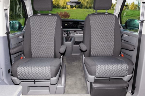2 Housses de siège cabine conducteur Volkswagen T6.1 Multivan California Beach