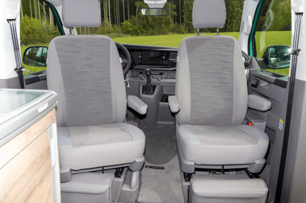 Housses sièges avant Volkswagen T6/T6.1  California Coast Ocean Circuit Gris Palladium