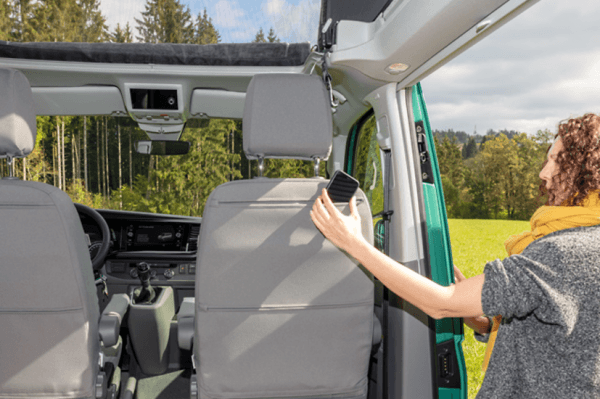 100705765 - Housses sièges avant Volkswagen T6/T6.1  California Coast Ocean Circuit Gris Palladium