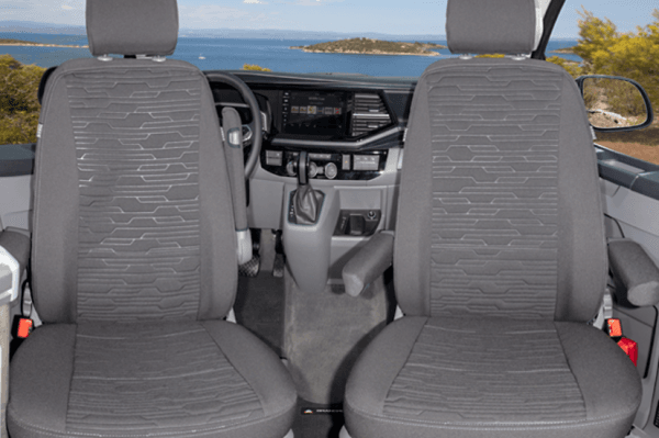 2 Housses de siège cabine conducteur Volkswagen Circuit Titanium Black 