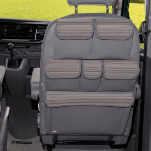 Rangement dos de siège 6 poches pour Volkswagen California T5/T6/T6.1 Mixed Dots Gris Palladium