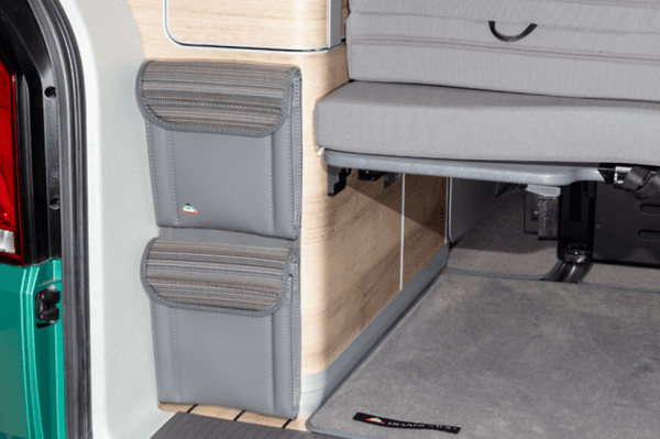 2 Poches de rangement arrière penderie Volkswagen California T6.1 Coast Océan Mixed Dots Gris Palladium