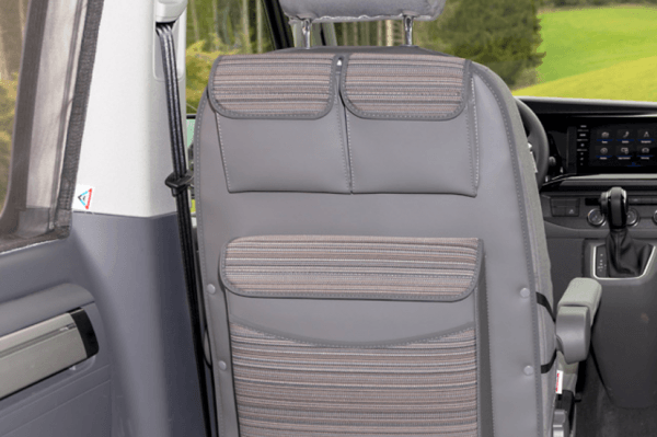 Dos de siège 2 poches + Multibox California Beach Coast T5/T6/T6.1 Mixed Dots Gris Palladium