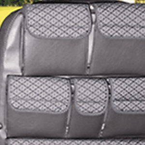 Dos de siège passagers 6 Poches Volkswagen California Beach Multivan T6.1 Quadratic Titanium Black