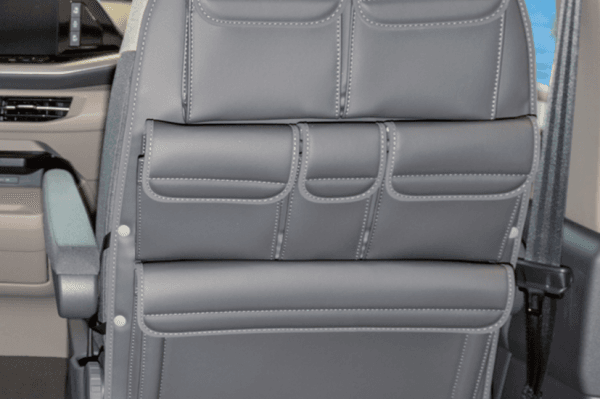 6 Poches de rangement dos de siège passagers Volkswagen T7 Multivan Raven Cuir 
