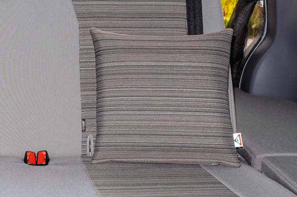 Coussin Oreiller Van Aménagé Volkswagen & Mercedes Mixed Dots Gris Palladium  