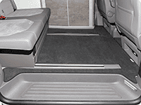 100708635 - Tapis espace passager Volkswagen California T5/T6 Coast Ocean Noir Titane 2 Rails