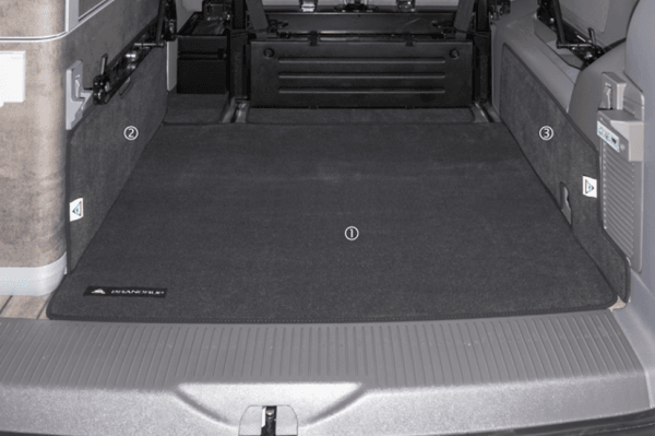 Tapis de coffre Titanium Black T6.1 Volkswagen California Coast Océan Titanium Black