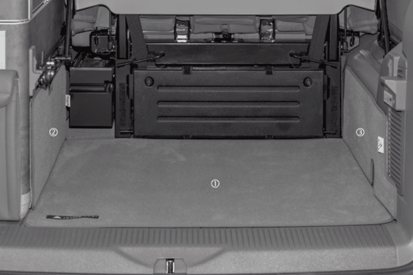 Tapis de coffre Gris Palladium T6.1 Volkswagen California Coast Océan