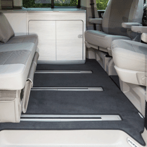 100708611 - Tapis Espace Passager 3 rails au sol Volkswagen California T6.1 Coast Océan Titanium Black