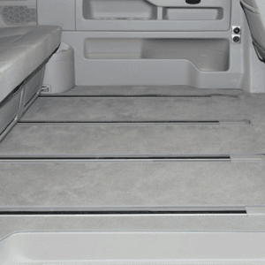 Tapis espace passager Volkswagen California T5/T6/T6.1 Beach Noir Titane Banquette 3 places
