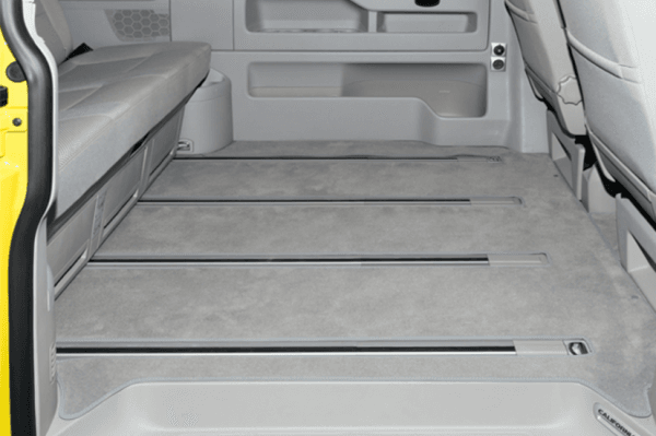Tapis espace passager Volkswagen California T5/T6/T6.1 Beach Noir Titane Banquette 3 places