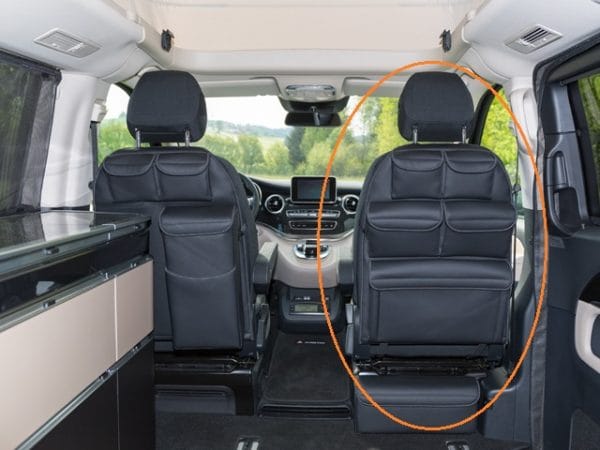 102706220 - Dos de siège passager 5 poches Noir Lugano Classe V Marco Polo