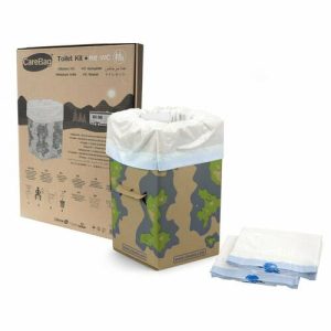 CLEAN 01 - Toilette sèche nomad CareBag en carton rigide pliable et réutilisable