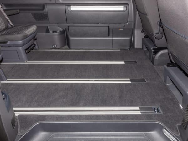 100708637 - Tapis espace passager Volkswagen California T5/T6/T6.1 Beach Noir Titane Banquette 3 places – Image 3