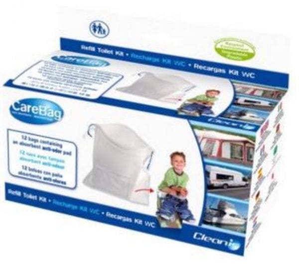 CLEAN 02 - Recharge 12 Sacs CareBag Cleanis - Toilettes Sèches Vanlife Écologiques