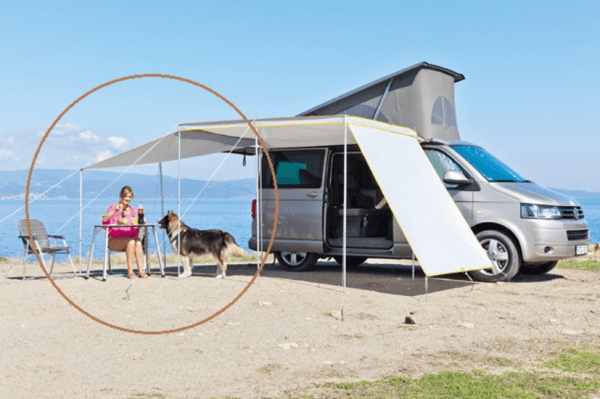 Pack fixation pour mât relevage parole latérale auvent TOP_SAIL - Vans Aménagés Volkswagen California 