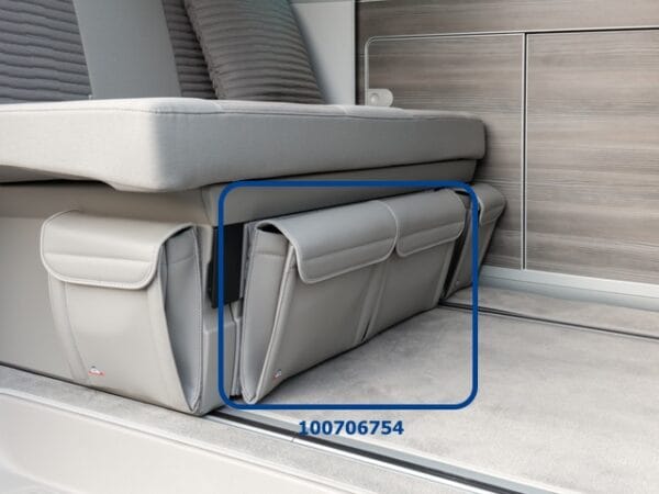 100706754 - 2 POCHES SOUS LE COFFRE BANQUETTE LIT 2 PLACES  " GRIS CLASSIQUE"