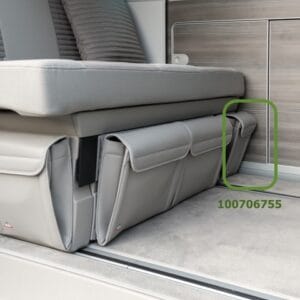 100706755 - 1 POCHE SOUS LE COFFRE BANQUETTE LIT 2 PLACES TRAPPE A SKI  " GRIS CLASSIQUE"