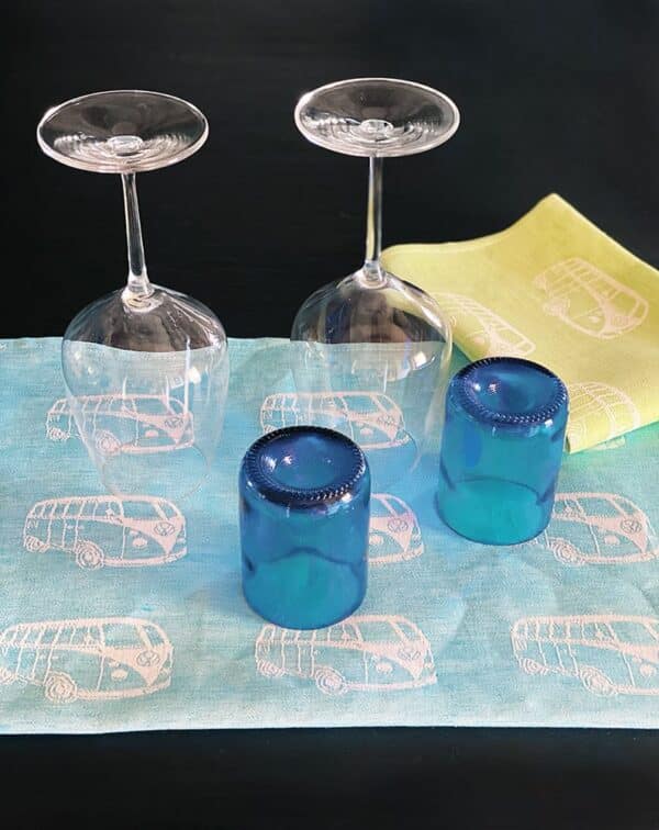 VW T1 Combi Torchon à vaisselle, 2 pièces - rouge/bleu - Plaisir d'offrir – Image 9