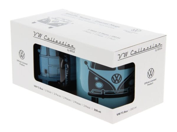 VOLKSWAGEN BUS VW T1 Combi Tasse émaillé, 2 pièces, 350ml - bleu/gris – Image 6