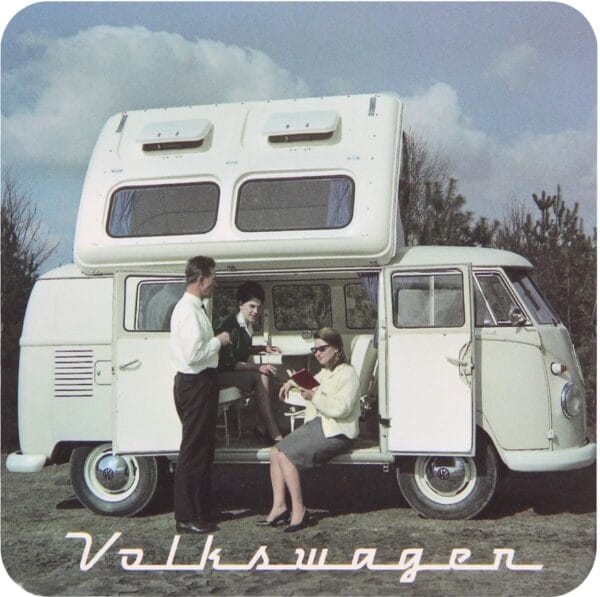 VW T1 BUS VW T1 Dessous de verre / Bouteille - 4 pièces - Modèle Vintage Unique – Image 3