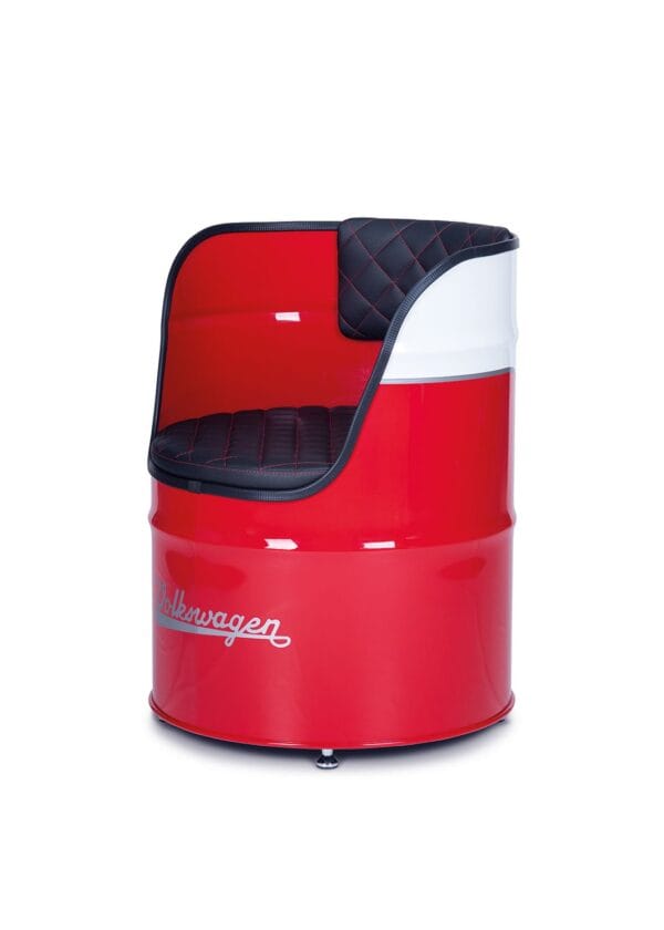 Fauteuil Tonneau d’Huile VW T1 Bus Rouge – Siège Rétro Premium sous Licence Officielle