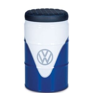 Tabouret Tonneau d’Huile VW T1 Bus  Bleu– Siège Rétro avec Espace de Rangement