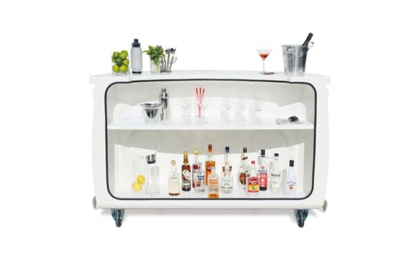 VW T1 Bus Bulli Bar Blanc – Meuble déco & Bar rétro Volkswagen sous licence officielle – Image 4