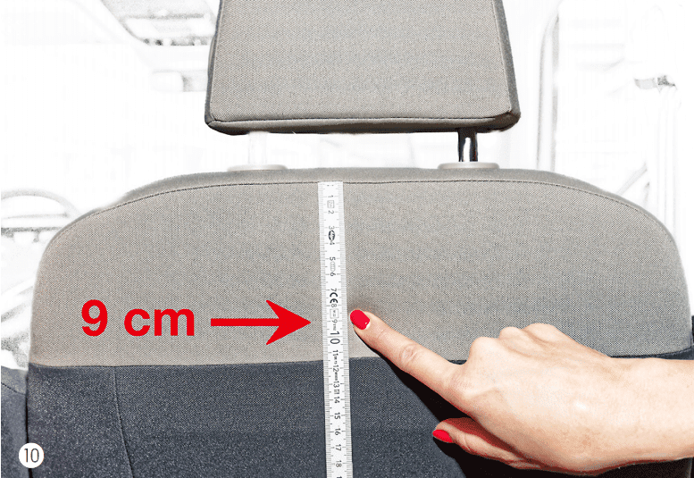 Figure 10 - Point de déverrouillage de l'appui-tête