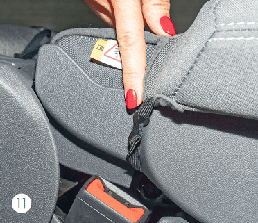 Figure 11 - Fixation des sangles élastiques sièges couchettes