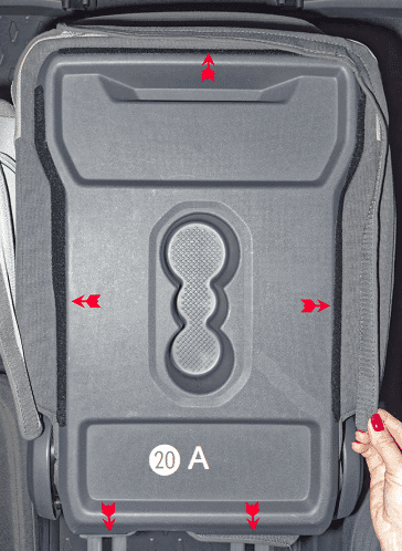 Figure 20 A - Positionnement bandes adhésives schéma A