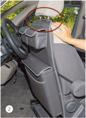 Positionnement œillets UTILITY sur supports appui-tête VW T7