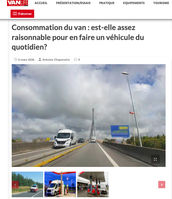 Article consommation van quotidien