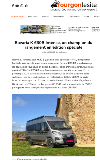 Bavaria K 630B Intense fourgon