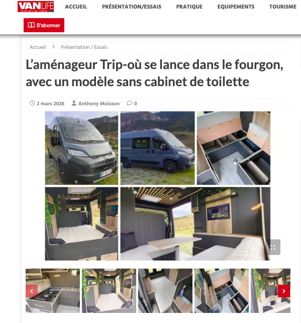 Article Trip-où fourgon sans WC