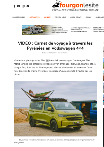 Road trip Pyrénées van 4x4 4Motion