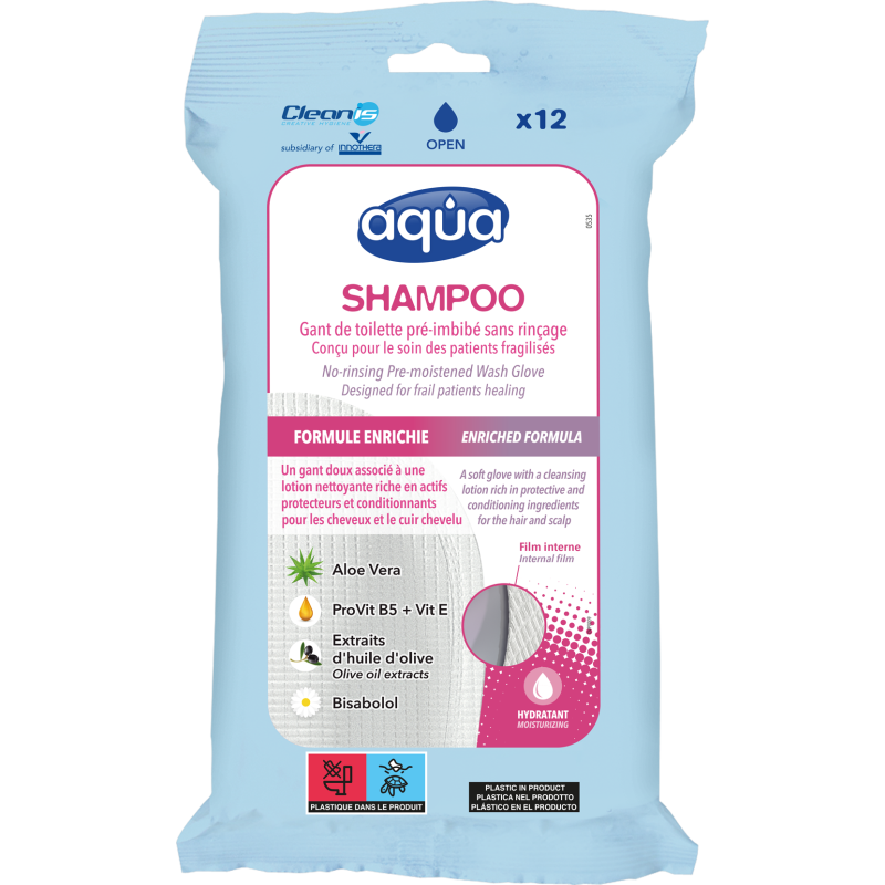 Gants Aqua Shampoo Cleanis lavage cheveux