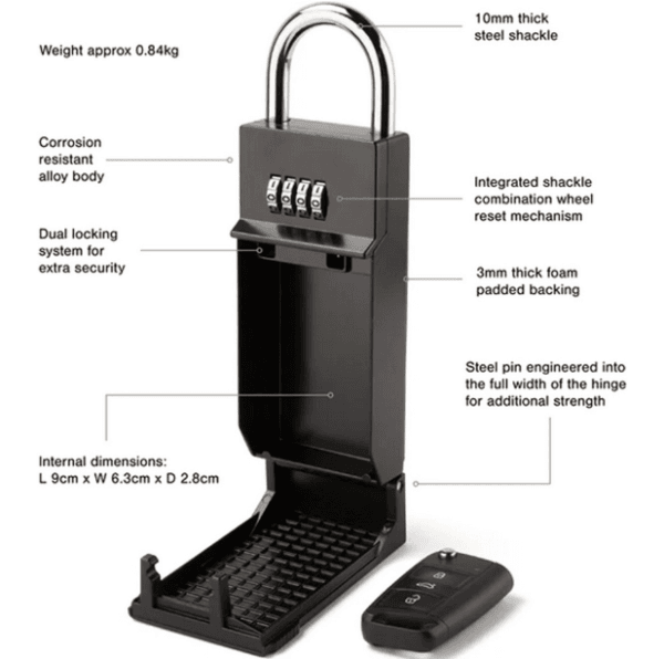 NC-SAFE-KEY-BLK | Northcore Keypod 5GS Coffre-Fort Portable Clés Surf Vanlife - Northcore – Image 9