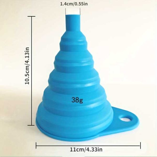 RK-FUNNEL-BLU | Rinsekit Entonnoir Pliable Silicone Bleu - Rinsekit