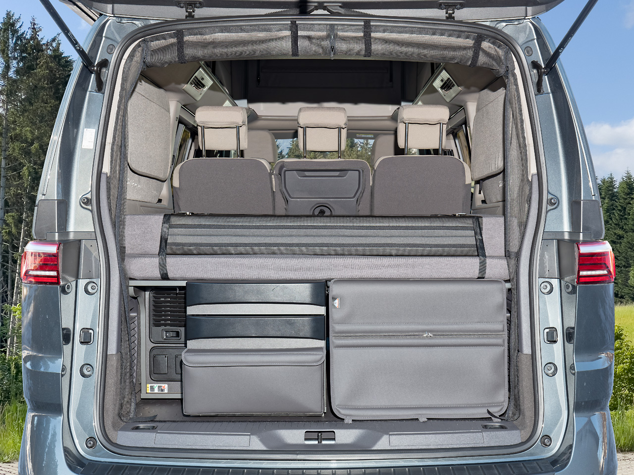 Contenu boîte FLYOUT BRANDRUP Beach Camper - détail velcro et moustiquaire