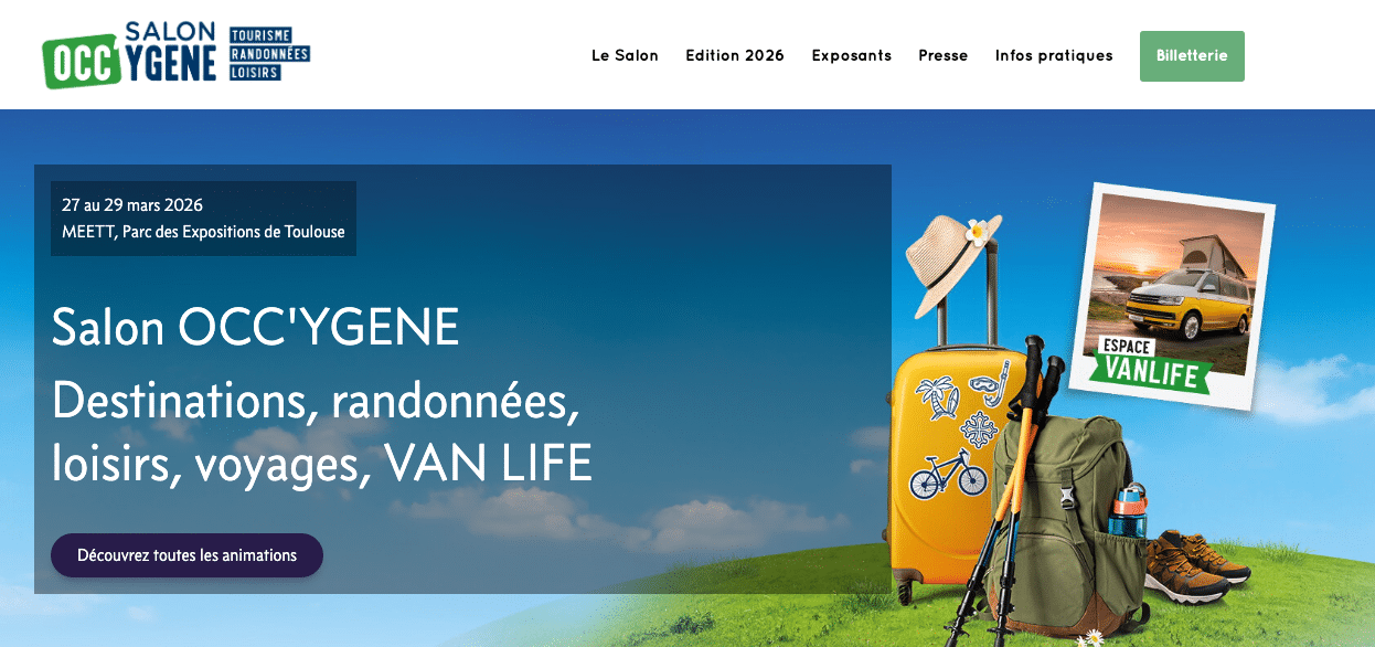 Occ'Ygène Toulouse — espace vanlife 2000m² MEETT salon plein air 27-29 mars 2026