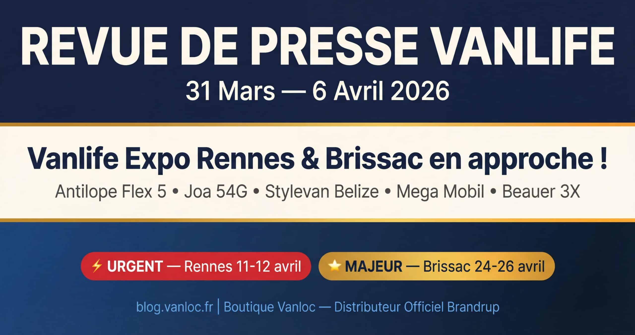 Revue de Presse Vanlife — Semaine du 31 Mars au 6 Avril 2026